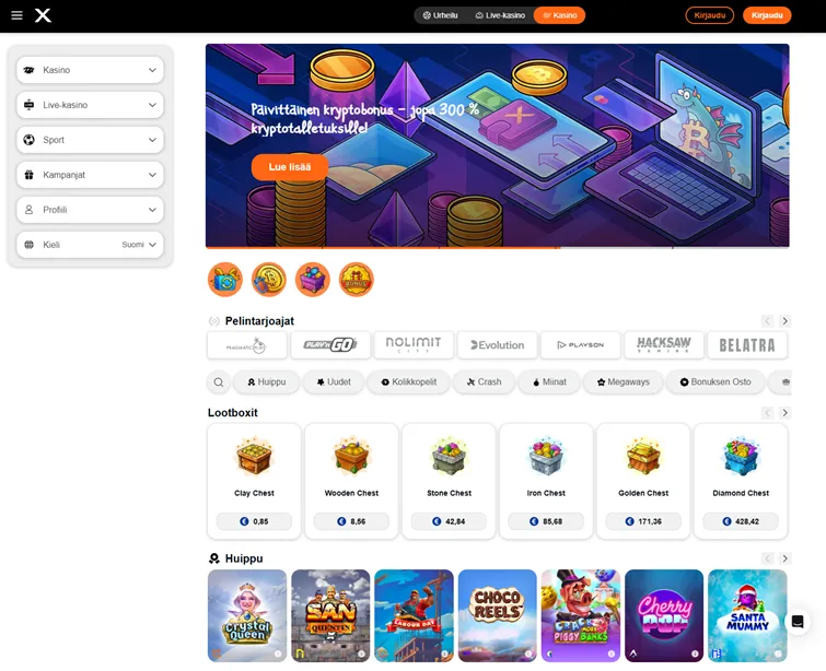 Kuvankaappaus Casino-X