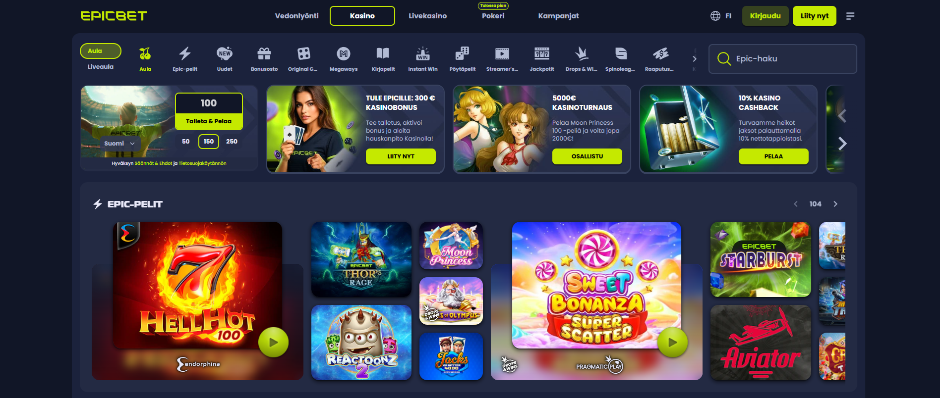 Kuvankaappaus Epicbet