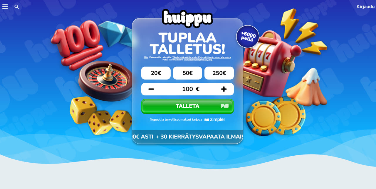 Kuvankaappaus Huippukasino