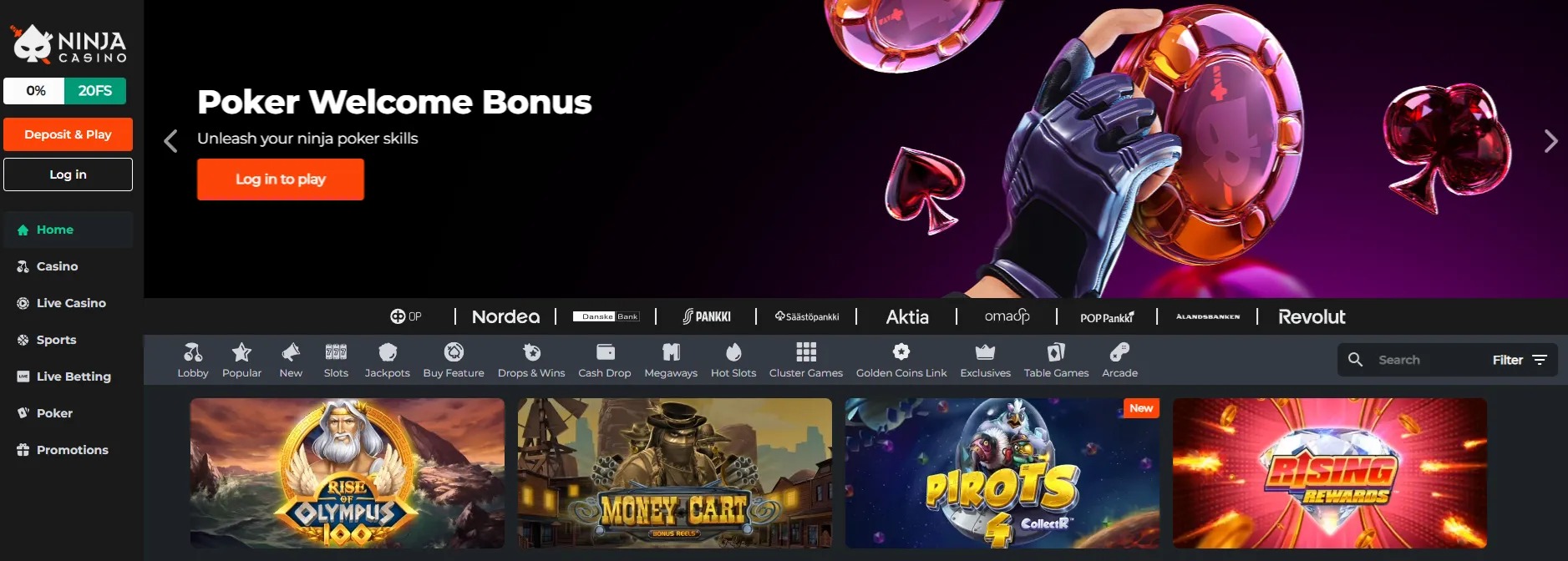 Screenshot Ninja casino