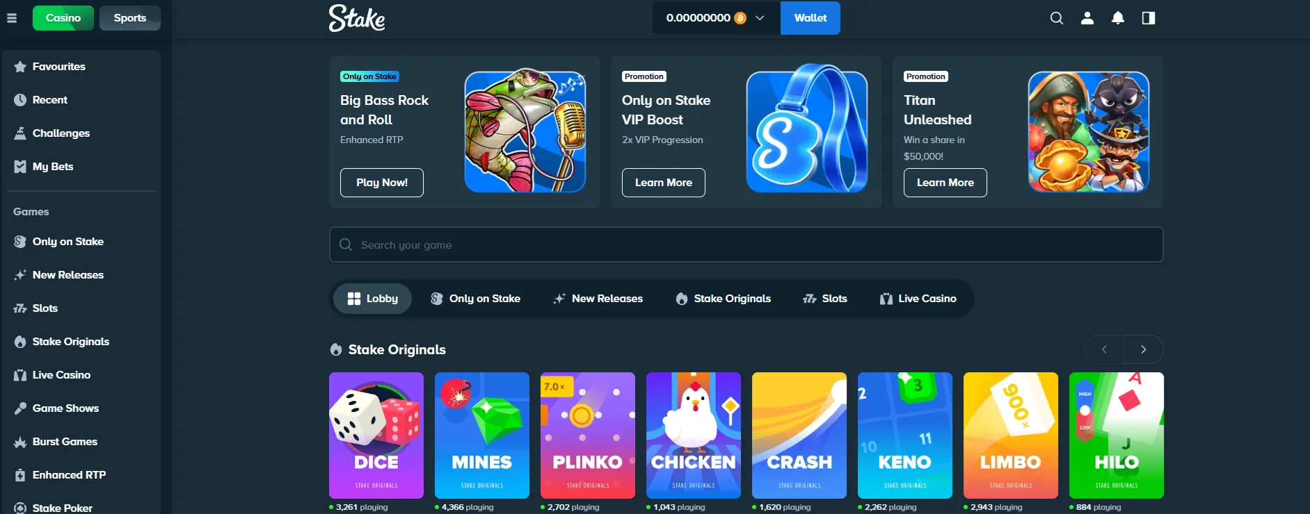 Screenshot Stake