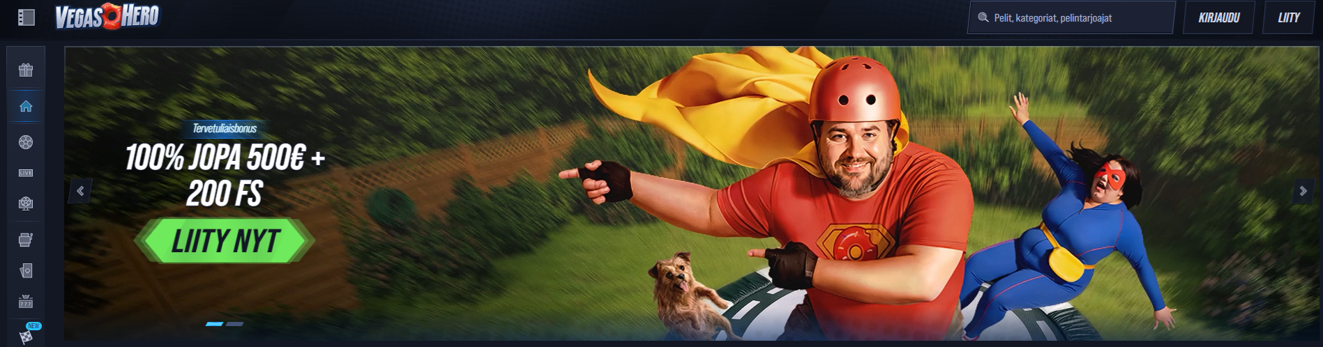 Kuvankaappaus VegasHero